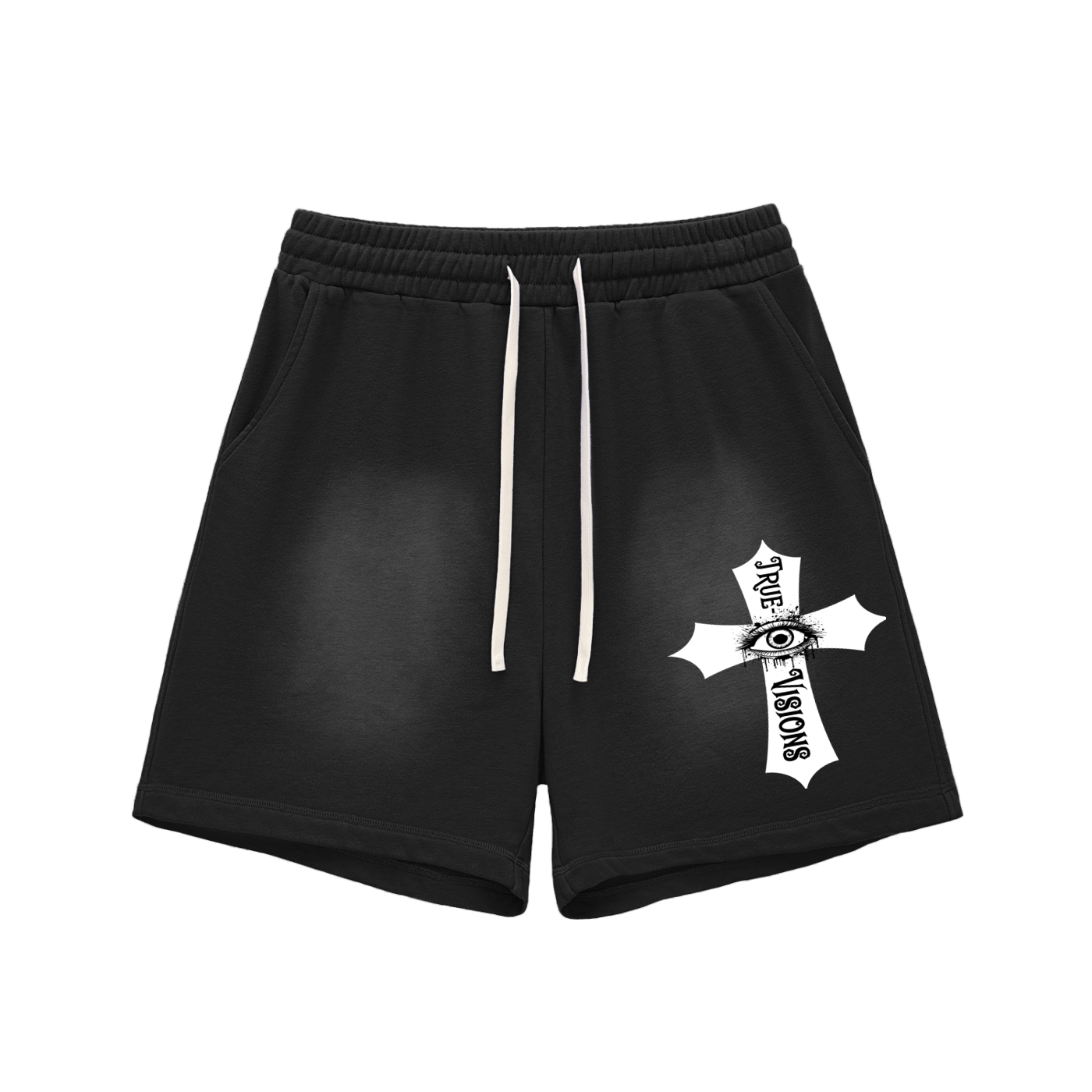 Sun Fade Raw Edge Cotton Shorts