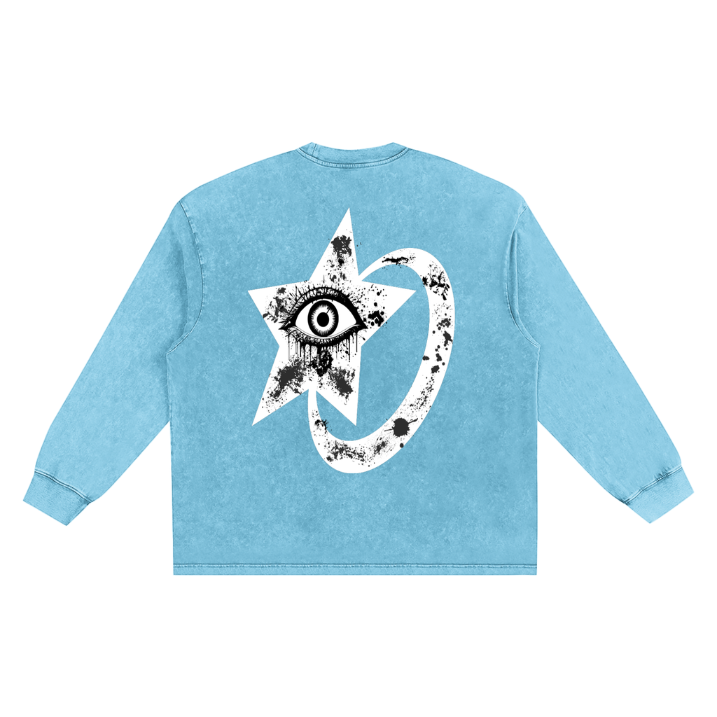 Snow Washed Frayed Edge T-Shirt