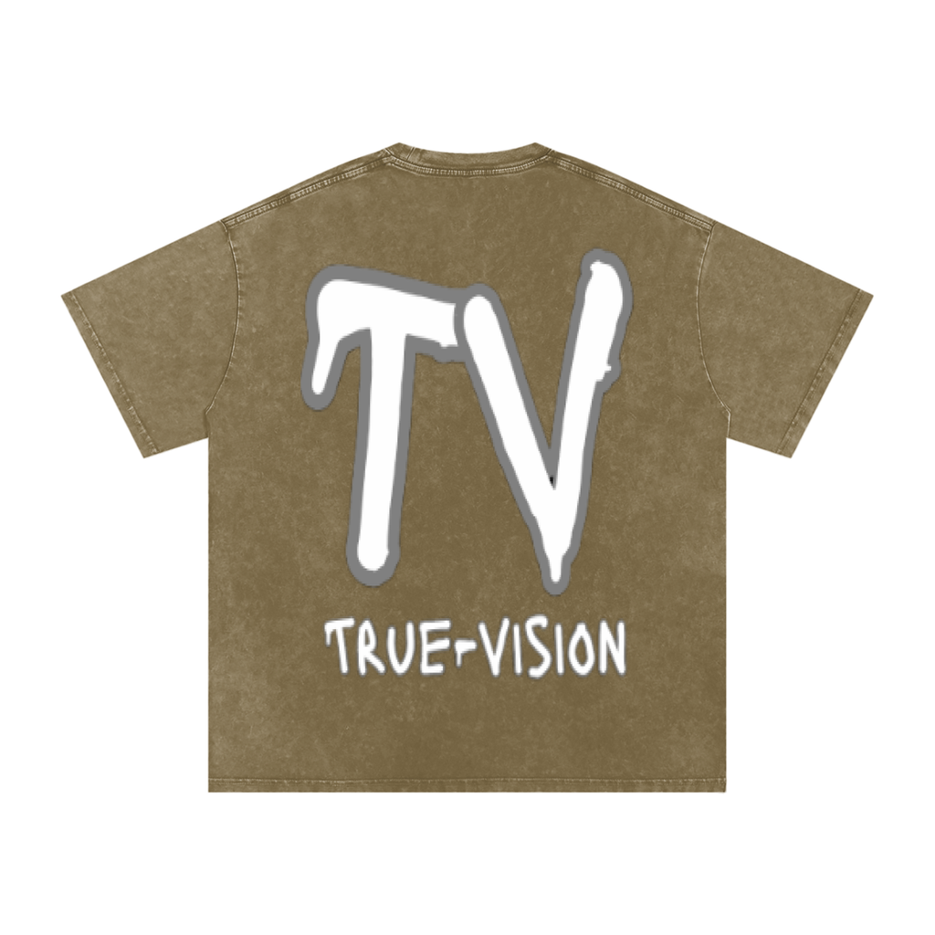 Snow Washed Oversized Cotton T-Shirt