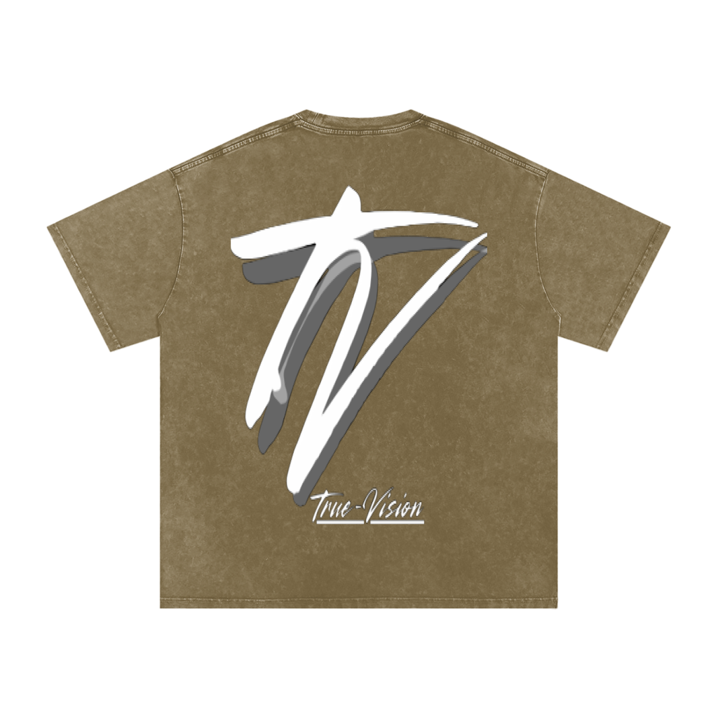 Snow Washed Oversized Cotton T-Shirt