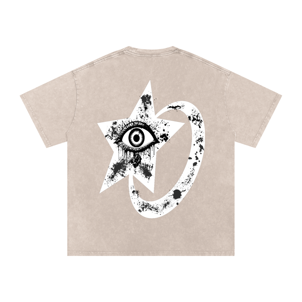 Snow Washed Oversized Cotton T-Shirt