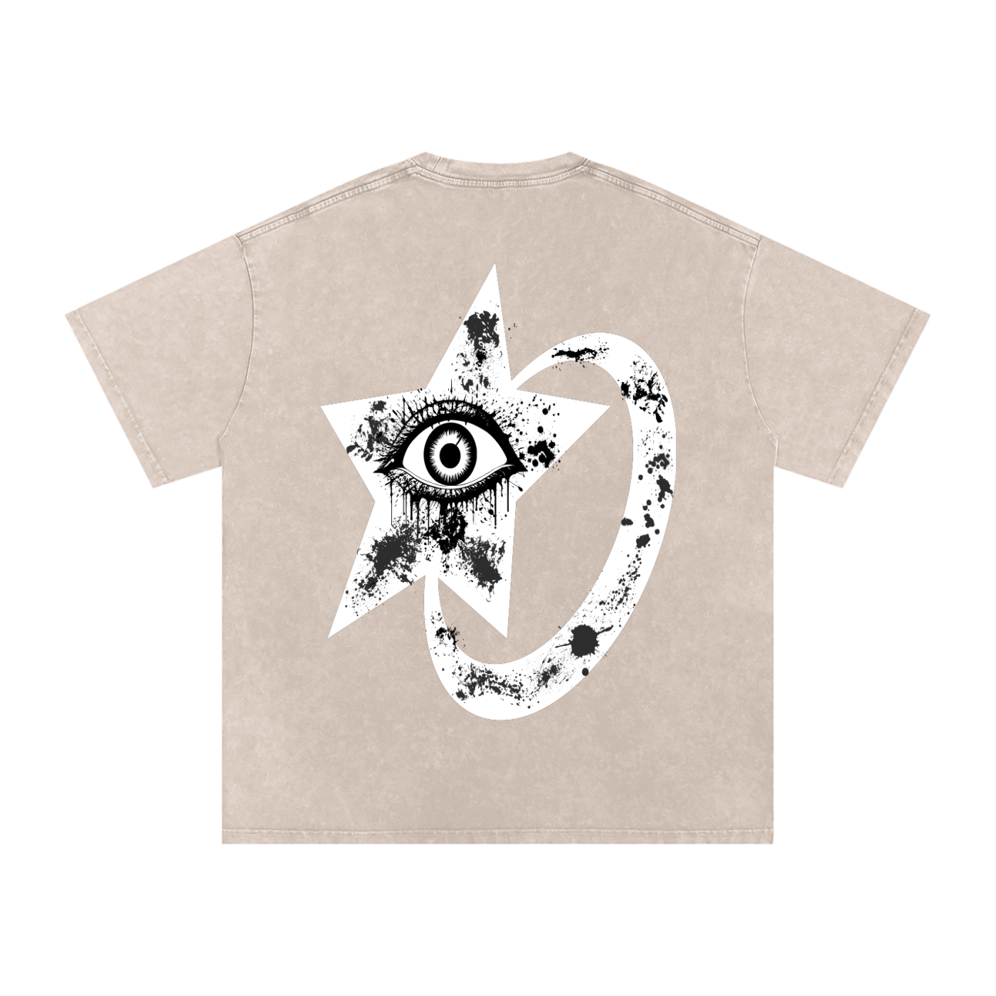 Snow Washed Oversized Cotton T-Shirt