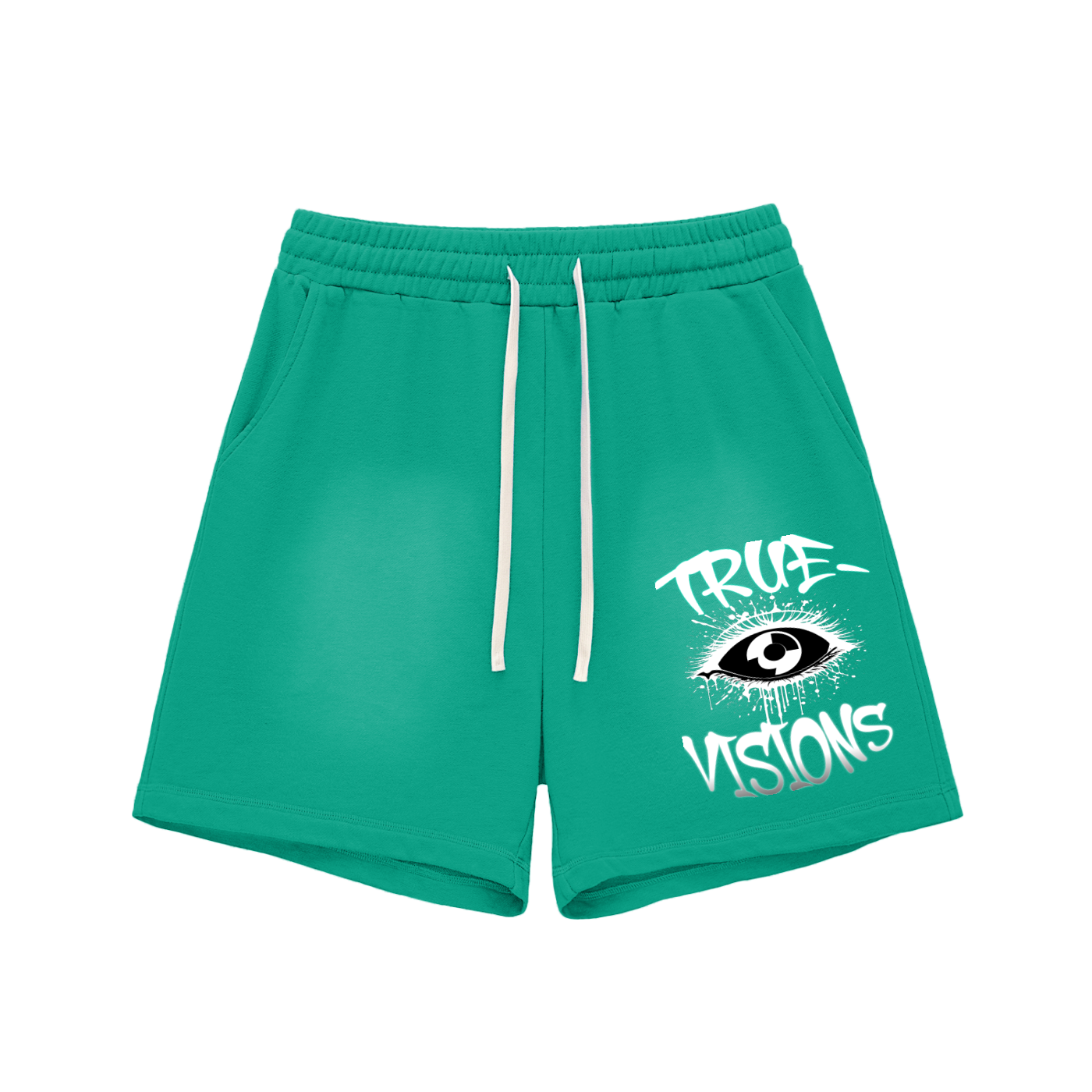 Sun Fade Raw Edge Cotton Shorts