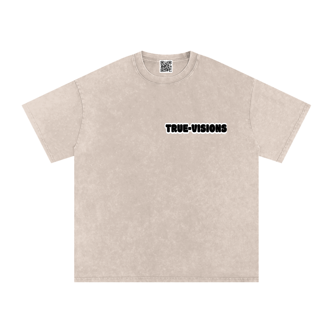 Snow Washed Oversized Cotton T-Shirt