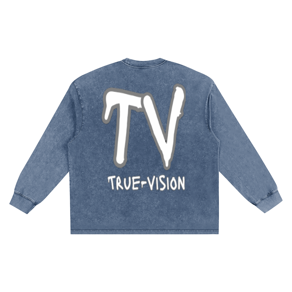 Snow Washed Frayed Edge T-Shirt