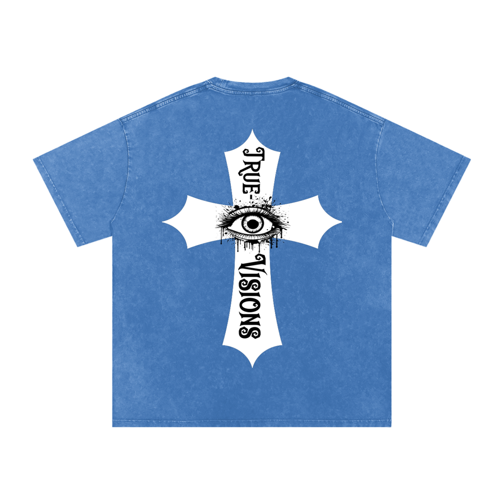 Snow Washed Oversized Cotton T-Shirt