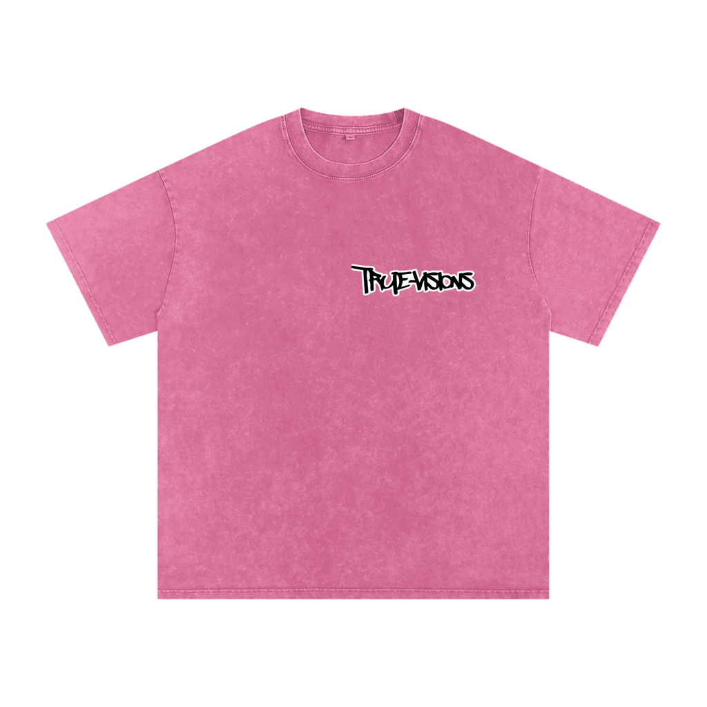 Snow Washed Oversized Cotton T-Shirt