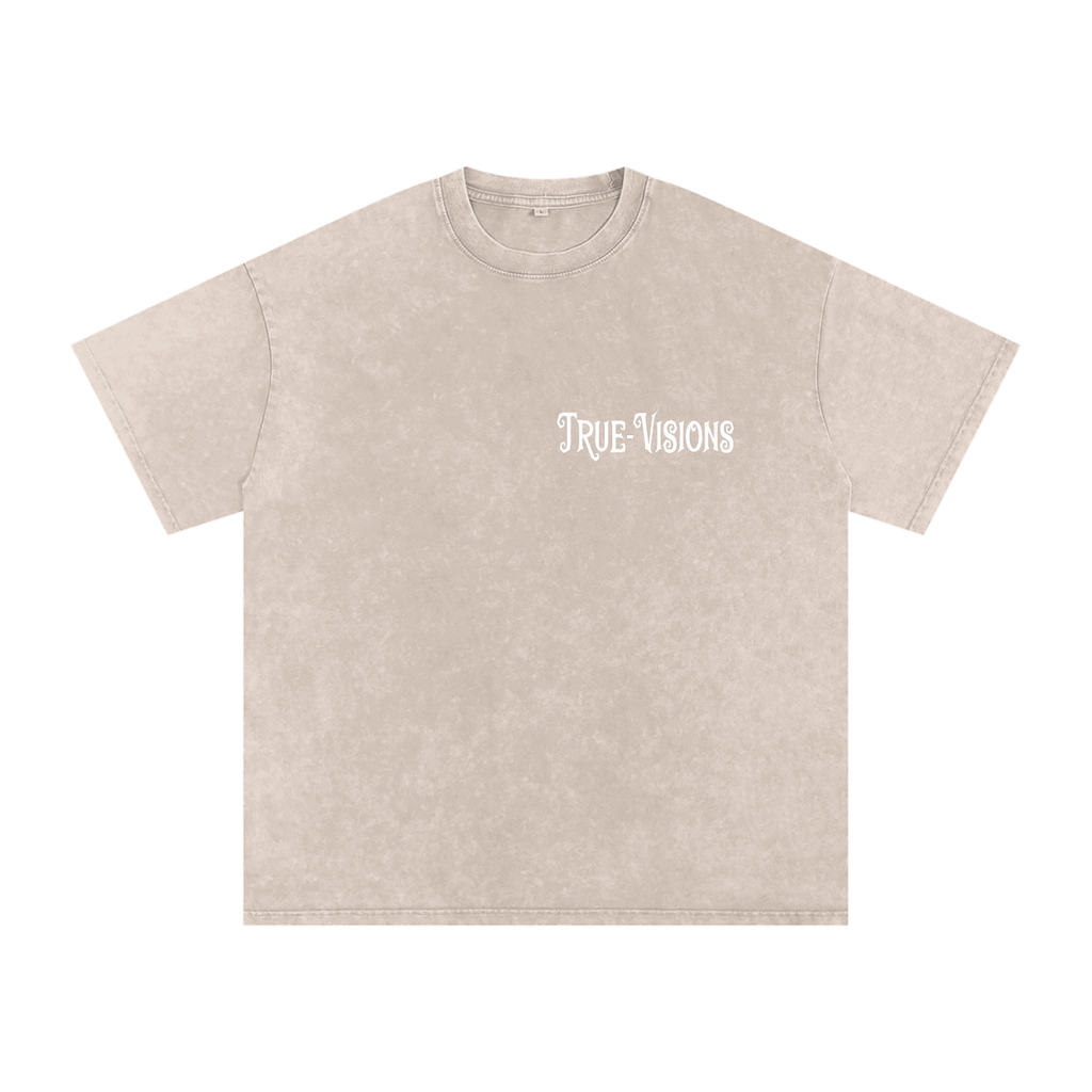 Snow Washed Oversized Cotton T-Shirt