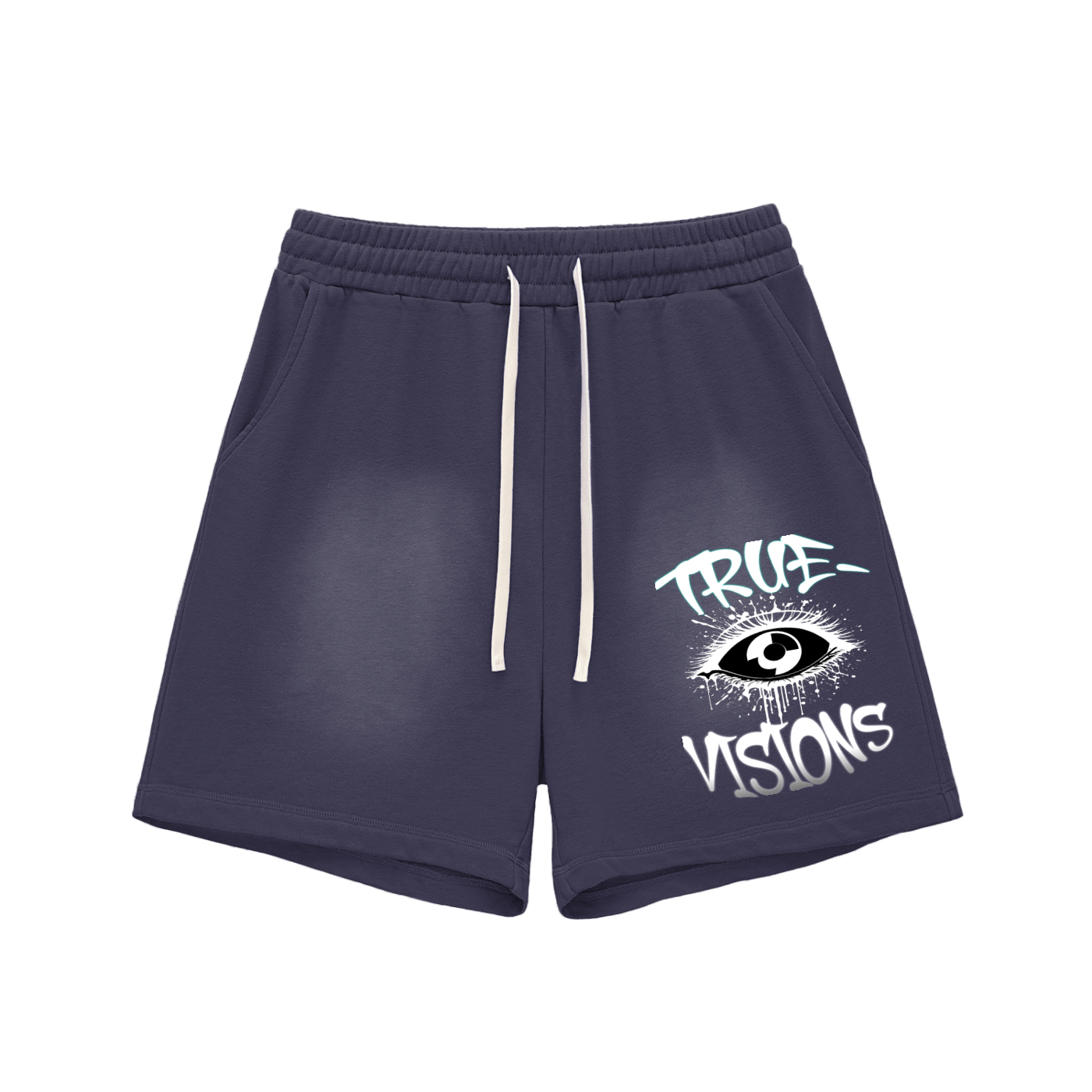 Sun Fade Raw Edge Cotton Shorts