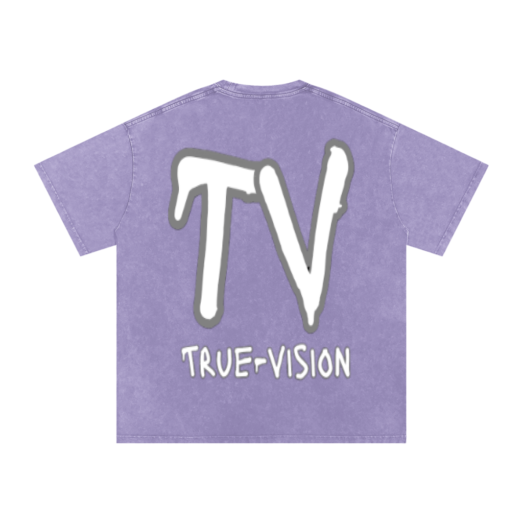 Snow Washed Oversized Cotton T-Shirt