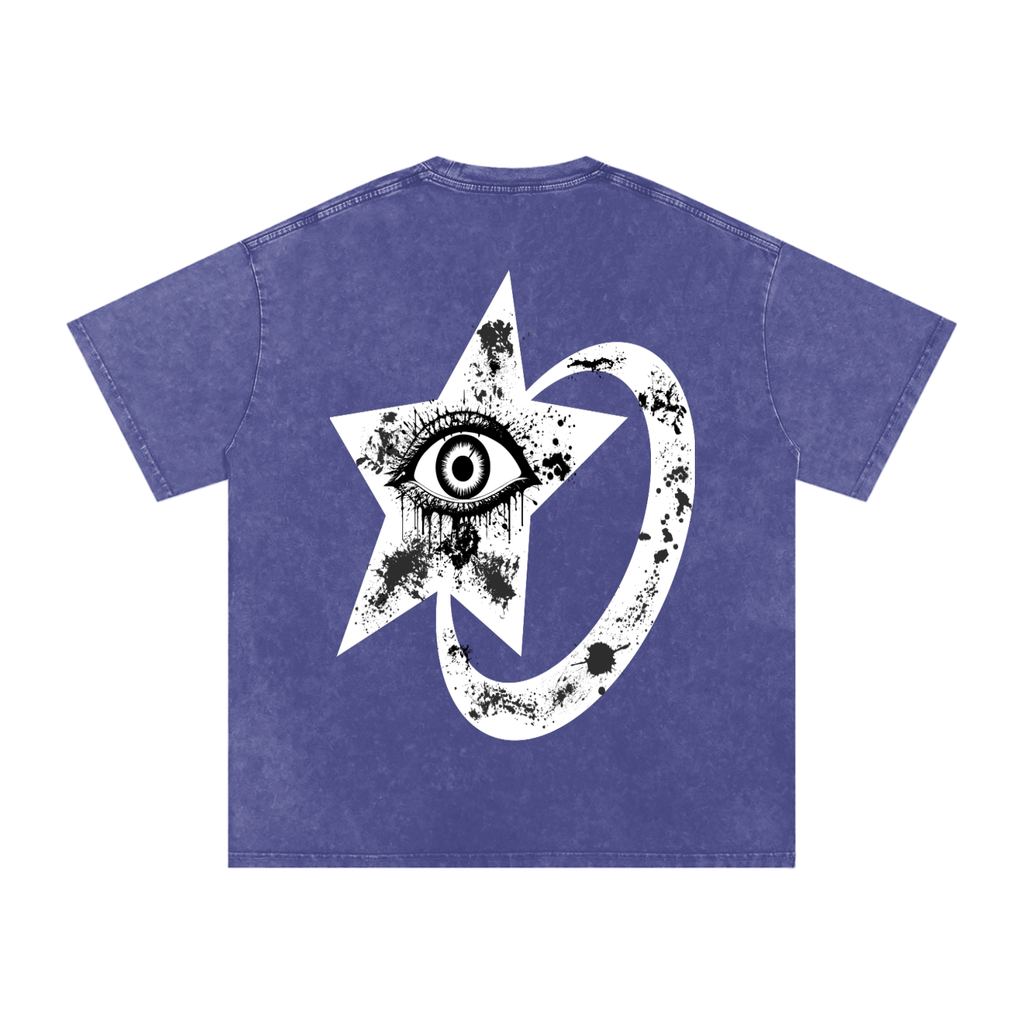 Snow Washed Oversized Cotton T-Shirt