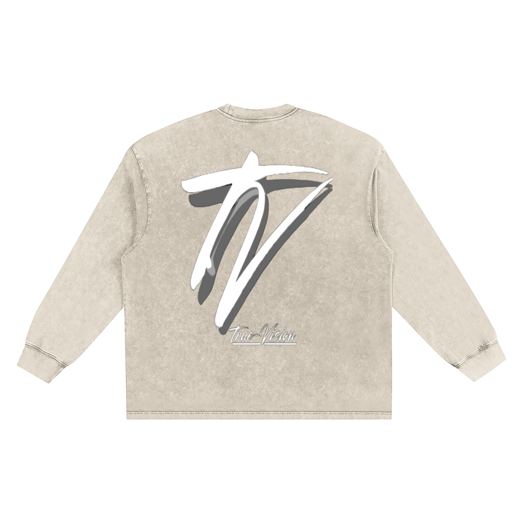 Snow Washed Frayed Edge T-Shirt