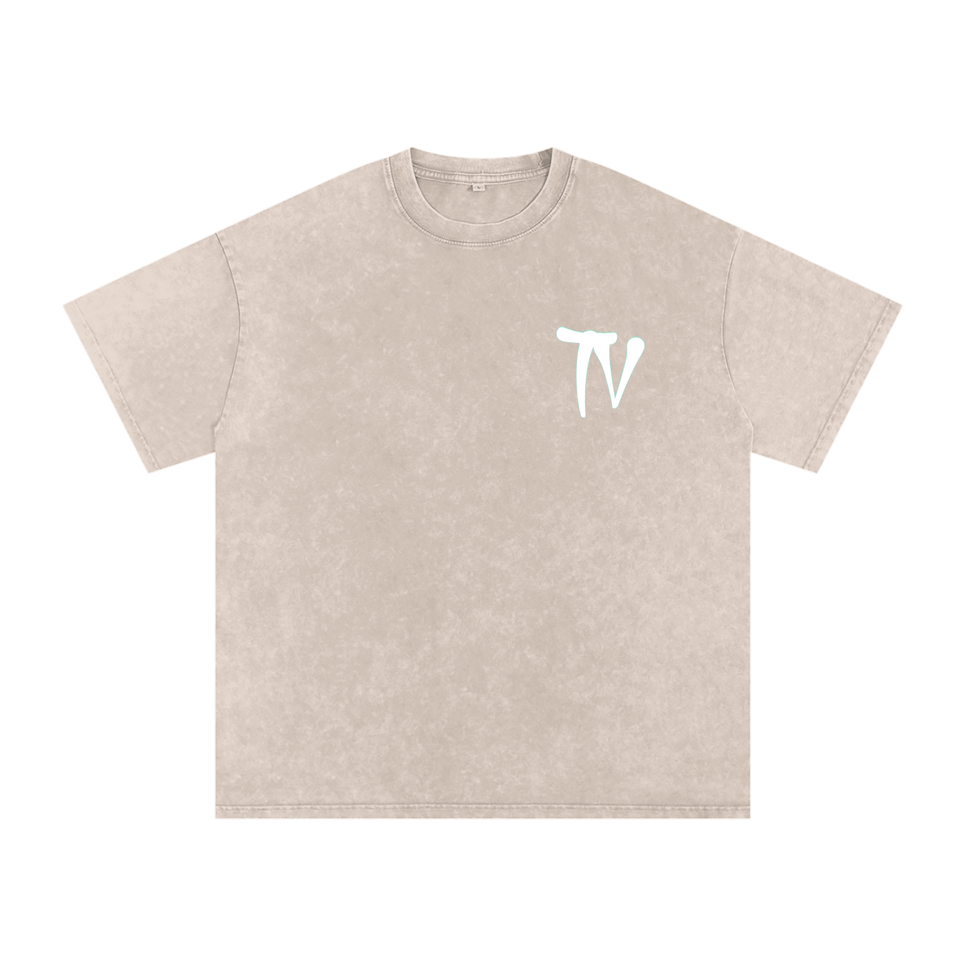 Snow Washed Oversized Cotton T-Shirt