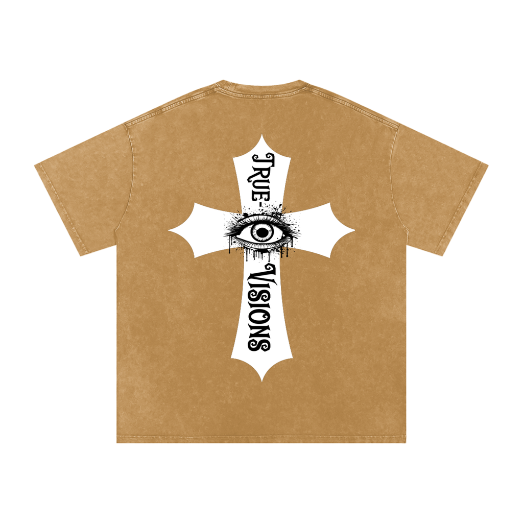Snow Washed Oversized Cotton T-Shirt