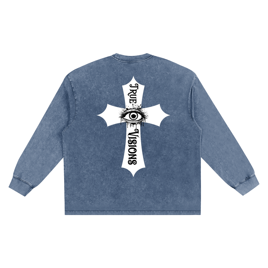 Snow Washed Frayed Edge T-Shirt