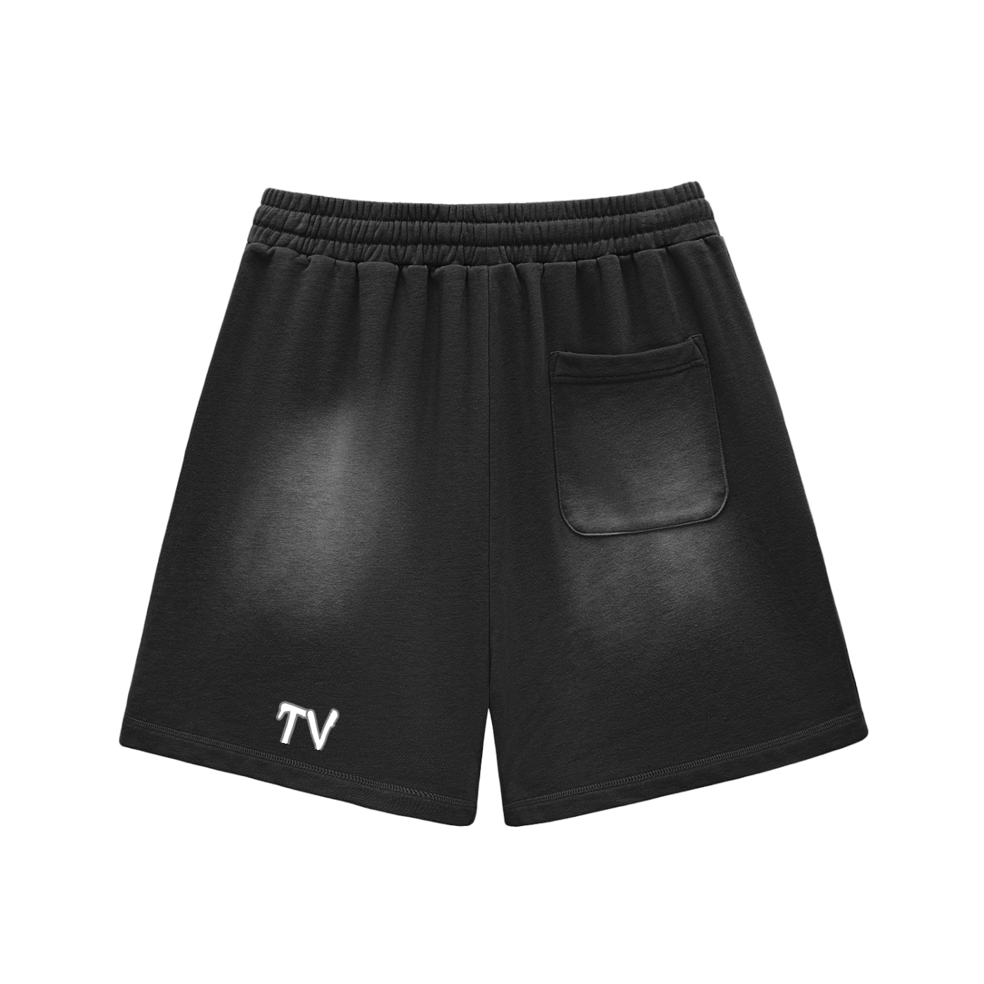 Sun Fade Raw Edge Cotton Shorts