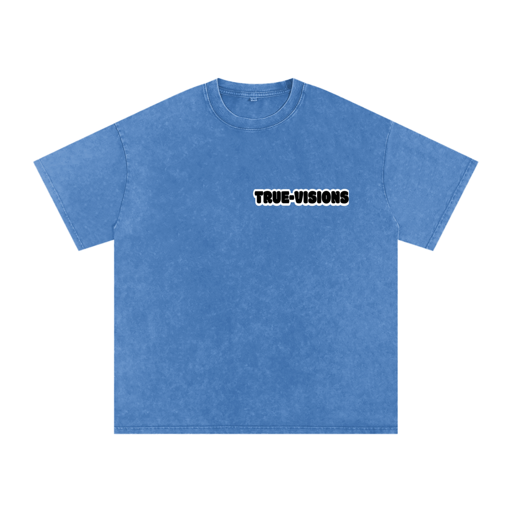 Snow Washed Oversized Cotton T-Shirt