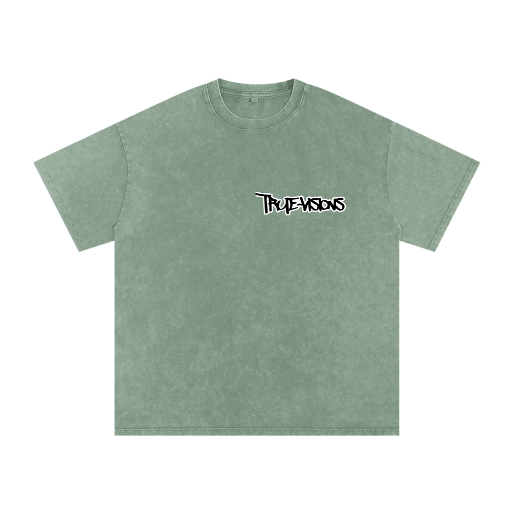 Snow Washed Oversized Cotton T-Shirt