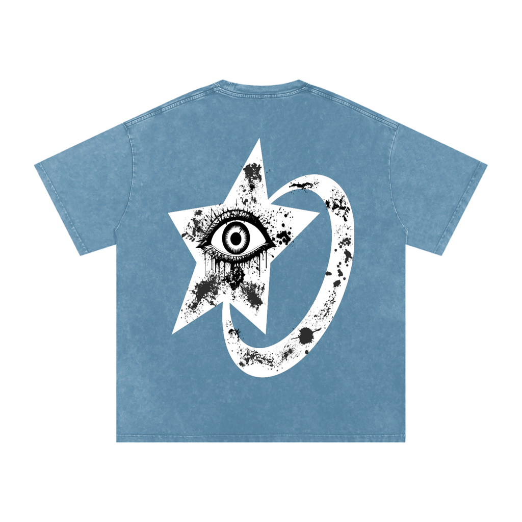 Snow Washed Oversized Cotton T-Shirt