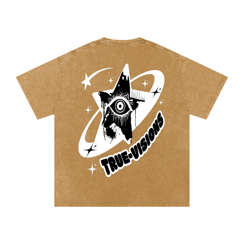 Snow Washed Oversized Cotton T-Shirt